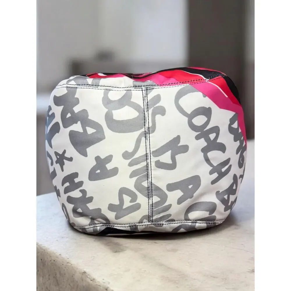 Y2K Coach 14735 Poppy Floral Graffiti North South Tote Bag